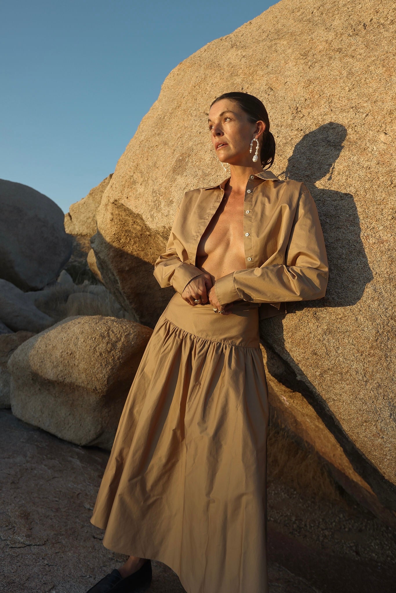 PEARL DANGLE STATEMENT EARRINGS