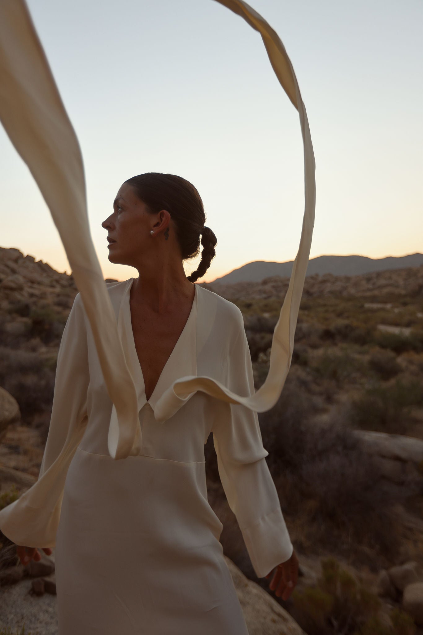 Elegant Keshi pearl jewelry styled with neutral outfit