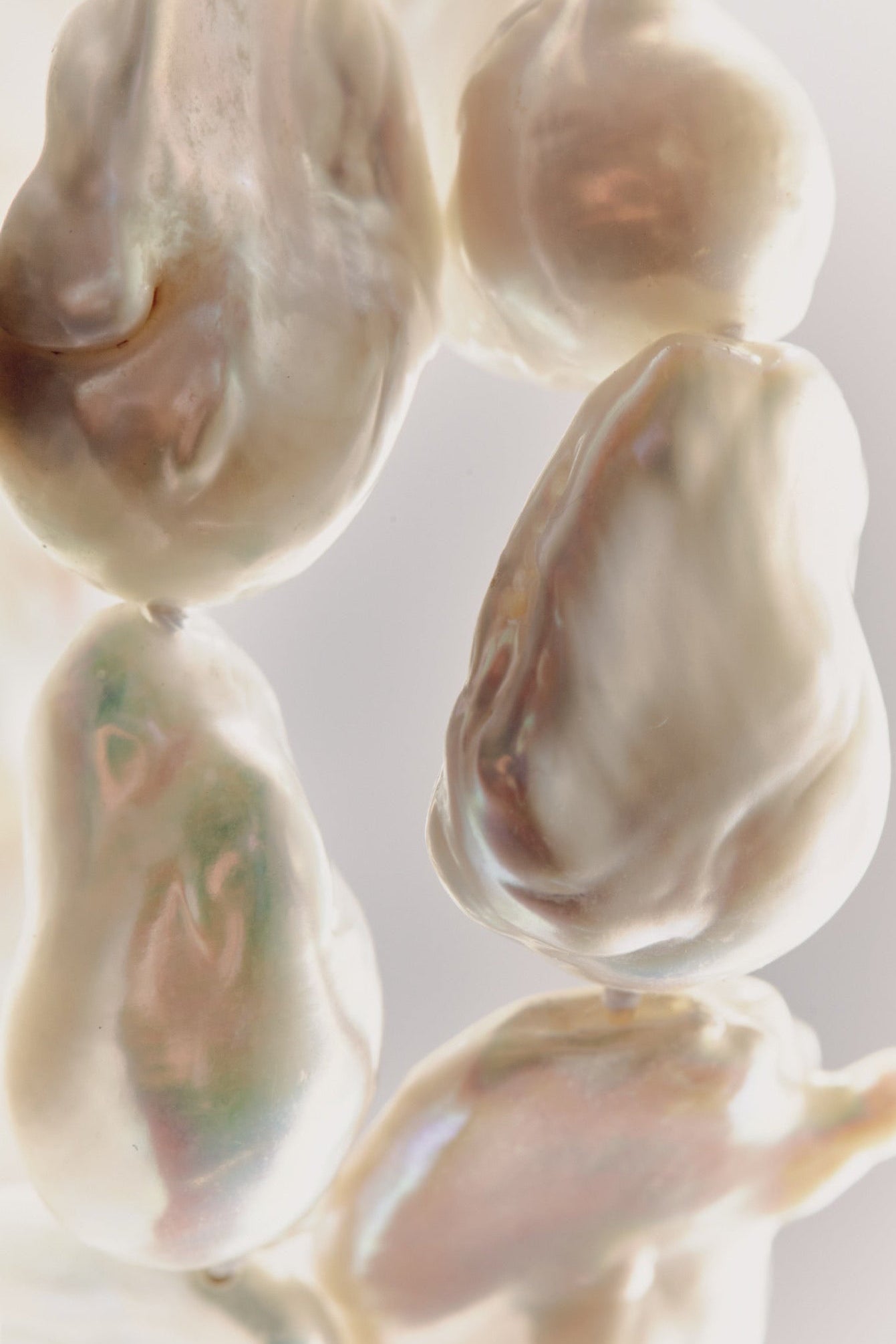 Real baroque pearl necklace with chunky pearls, handcrafted jewelry for women.