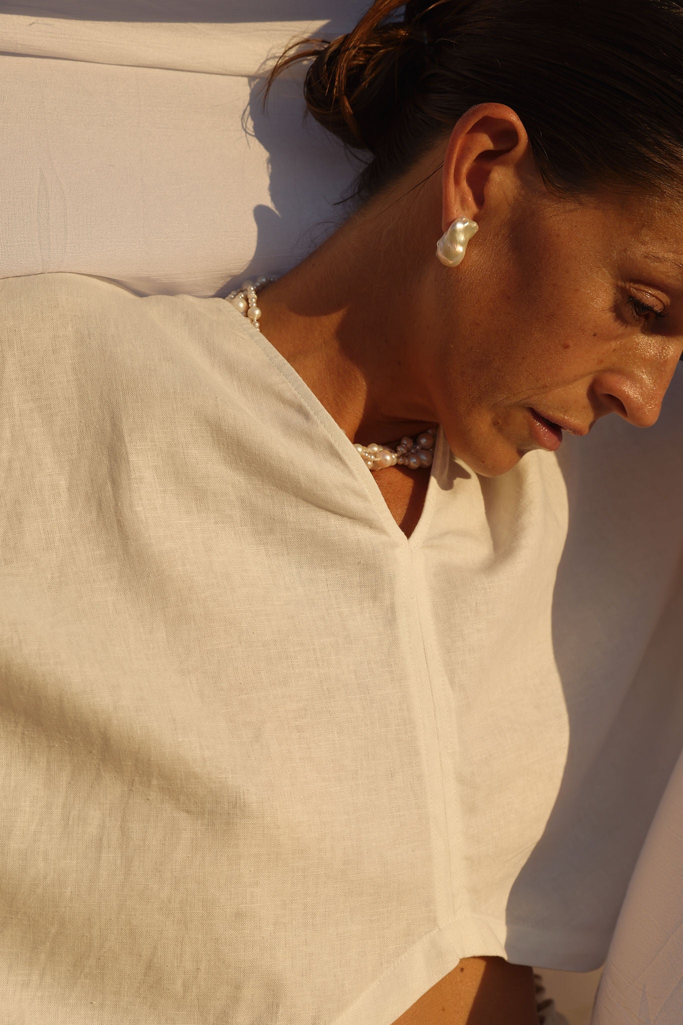 Elegant freshwater pearl stud earrings for women and brides