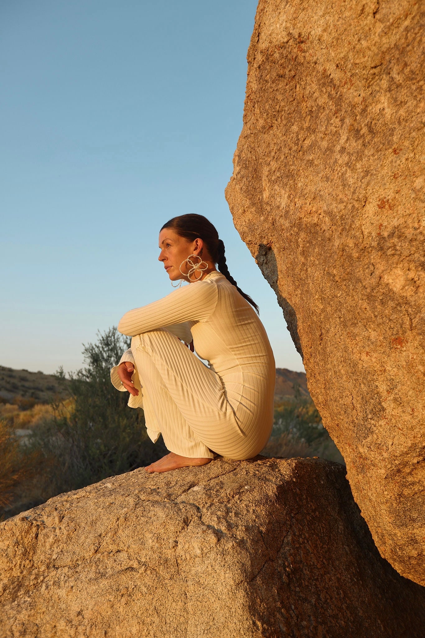 unique oversized statement earrings photographed outdoors