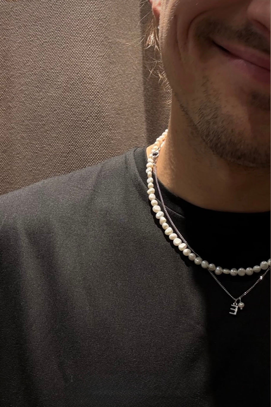 MEN’S INITIAL LETTER NECKLACE – PERSONALIZED JEWELRY