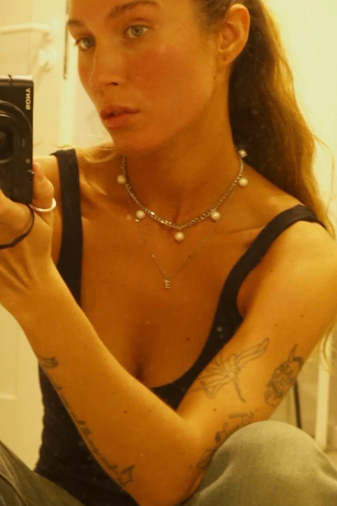 CLASSIC PEARL CHAIN CHOKER NECKLACE