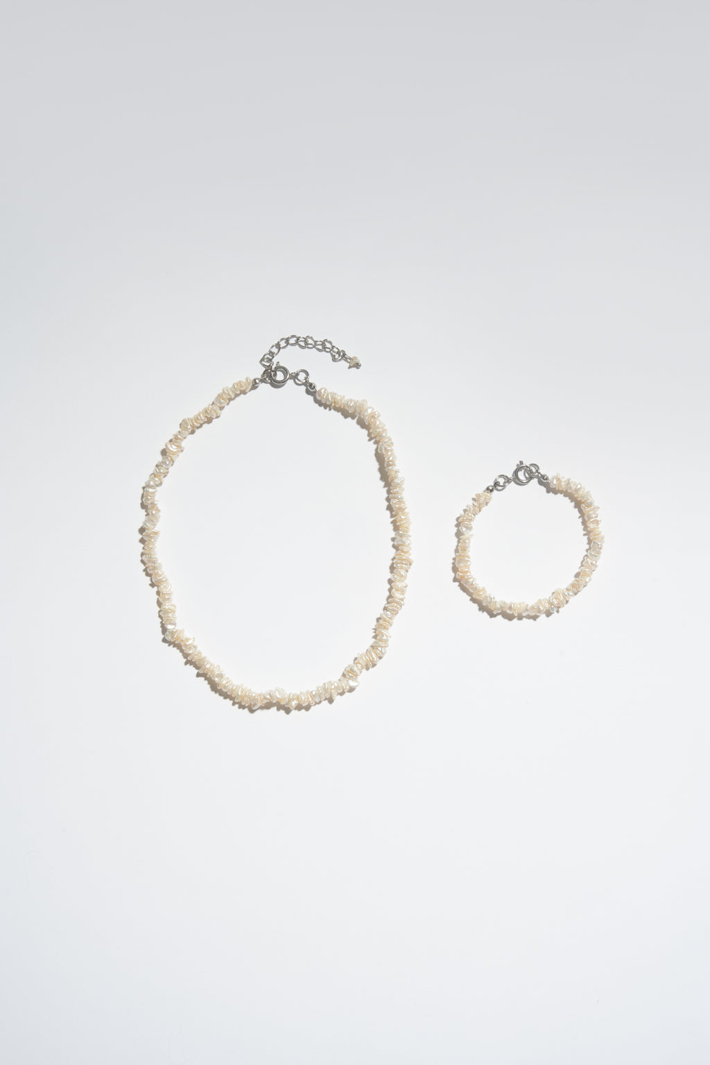 WHITE KESHI PEARL SET