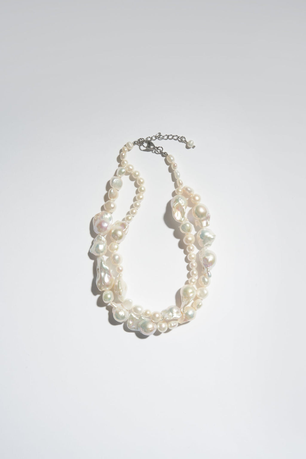 DOUBLE LAYER BAROQUE PEARL NECKLACE