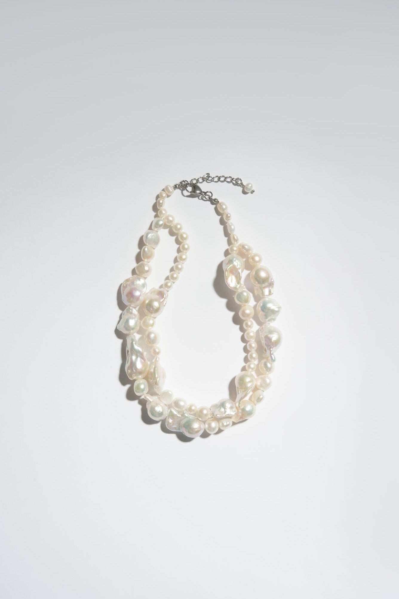 DOUBLE LAYER BAROQUE PEARL NECKLACE