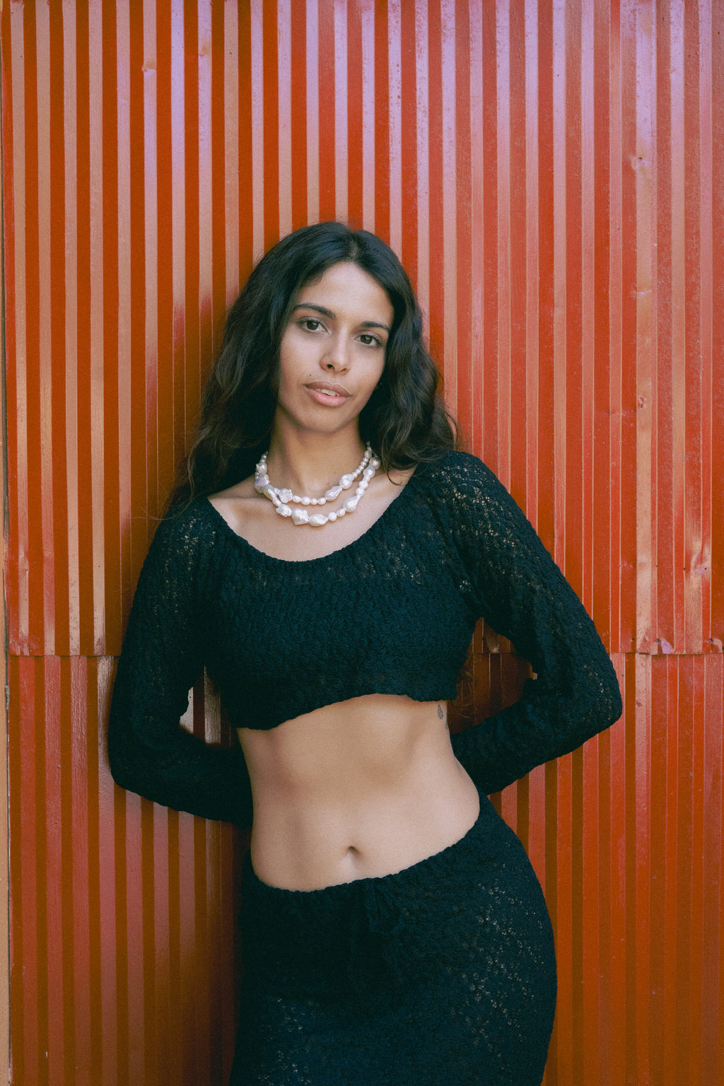 DOUBLE LAYER BAROQUE PEARL NECKLACE